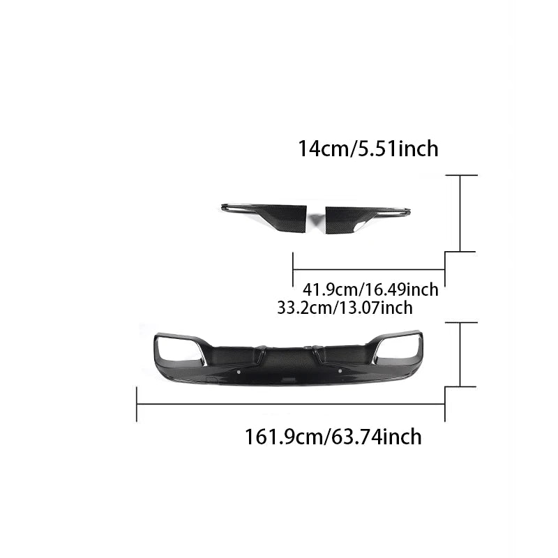 BMW X5 M (F95) Dry Carbon Fiber Rear Diffuser - view 4