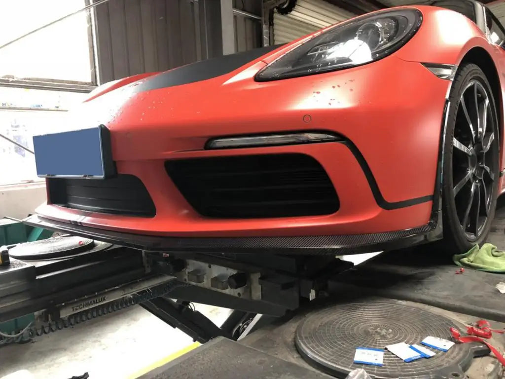 Porsche 718 Cayman / Boxster (982) Carbon Fiber Front Lip Splitter