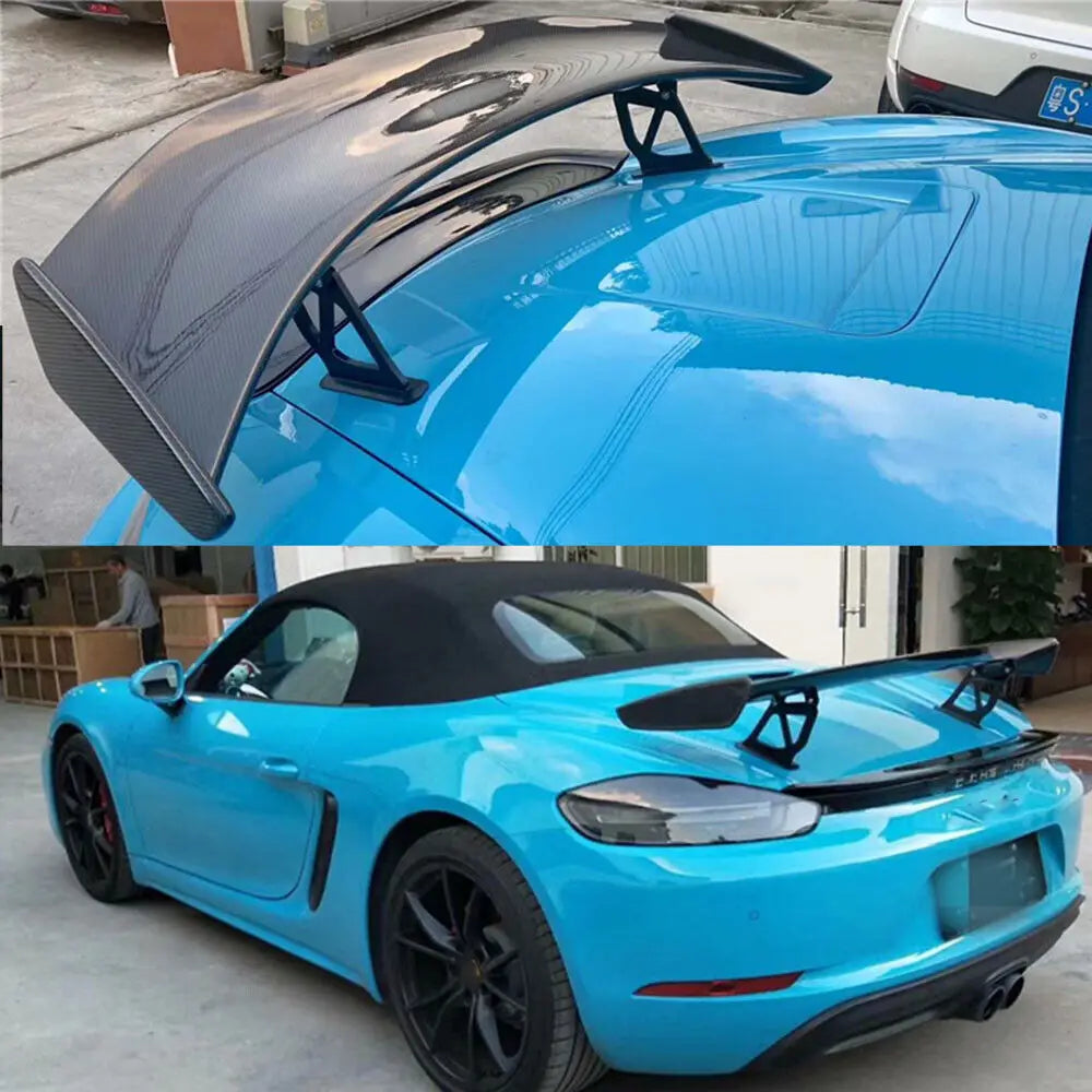 Porsche 718 Cayman / Boxster GT4-Style Carbon Fiber Rear Wing