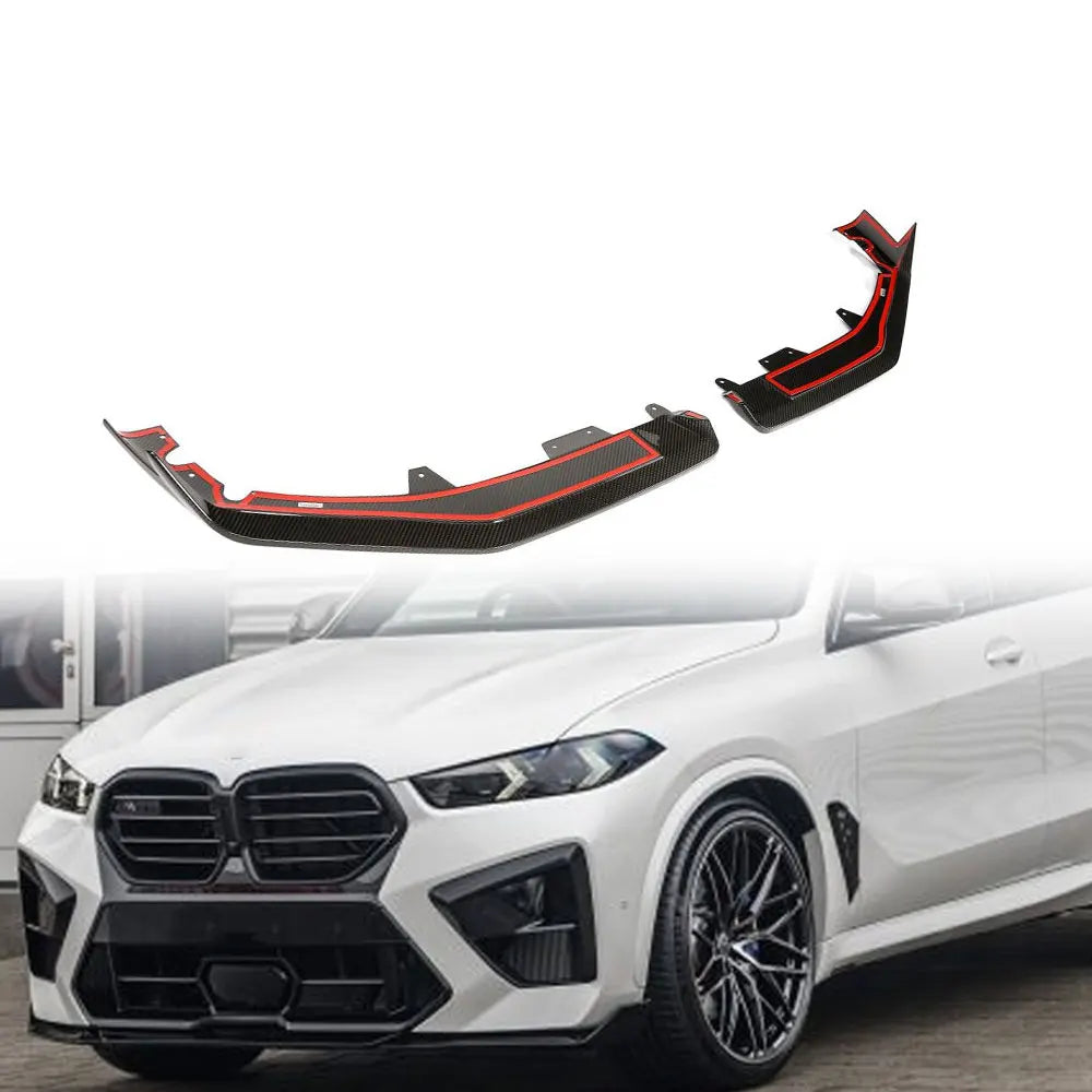BMW X5 M (F95 LCI) Carbon Fiber Front Lip Splitters