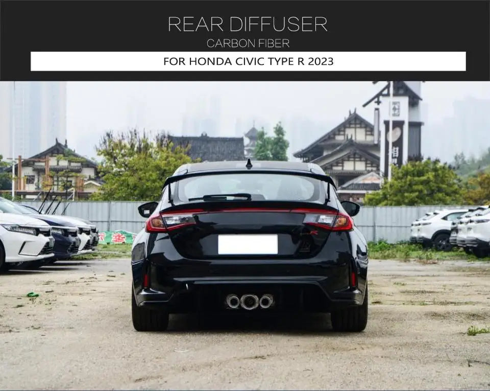 Honda Civic Type R (FL5) Carbon Fiber Rear Diffuser - view 3
