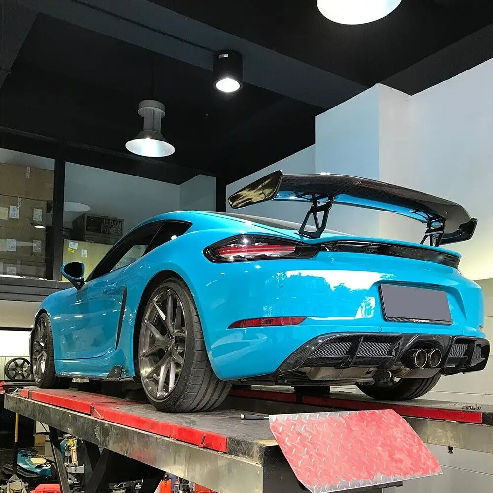 Porsche 718 Cayman / Boxster GT4-Style Carbon Fiber Rear Wing