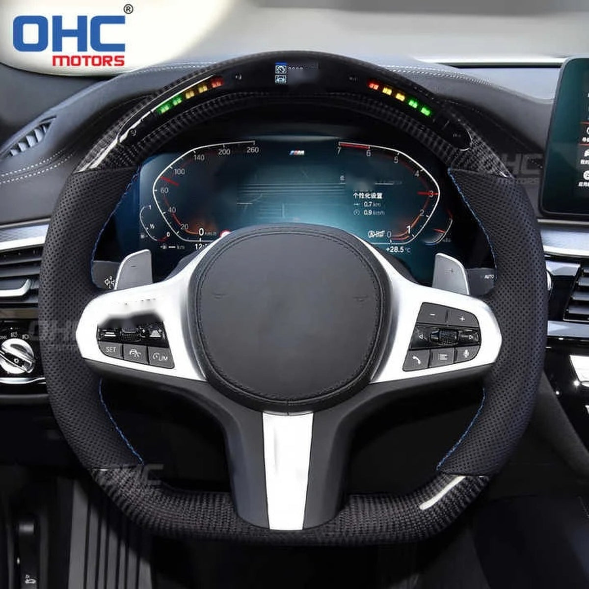 BMW M3/M4 & G-Series LED RPM Carbon Fiber Steering Wheel