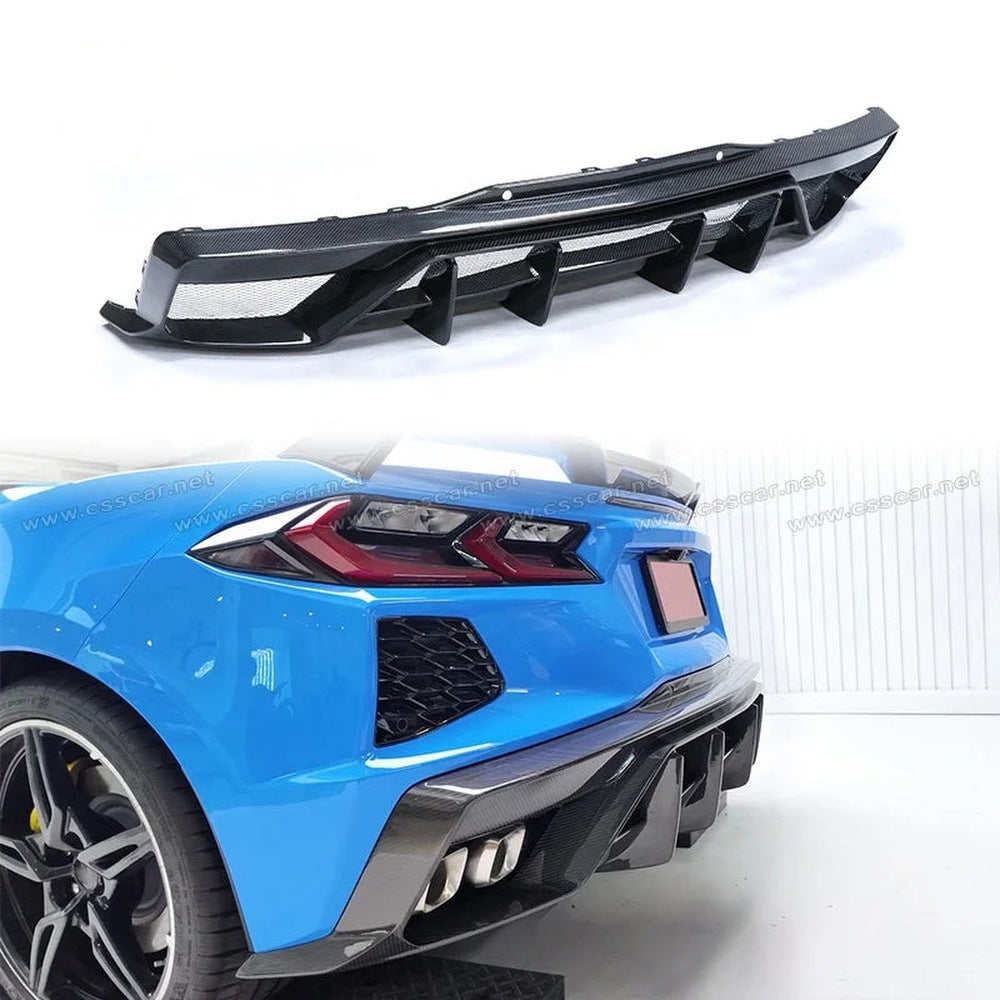 Chevrolet Corvette Z06 / E-Ray (C8) Dry Carbon Rear Diffuser