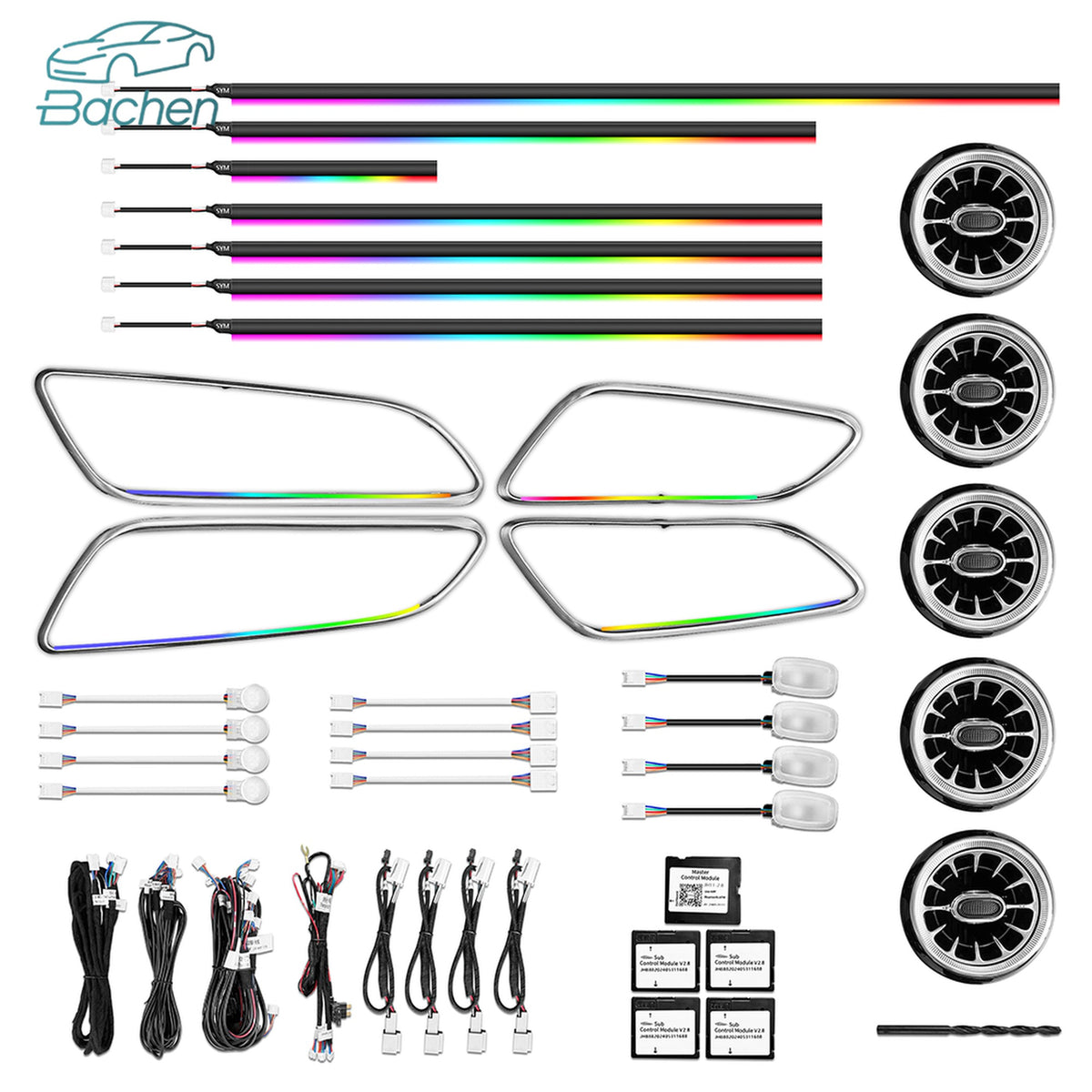Mercedes A-Class W176 / B-Class W246 64-Color LED Ambient Lighting