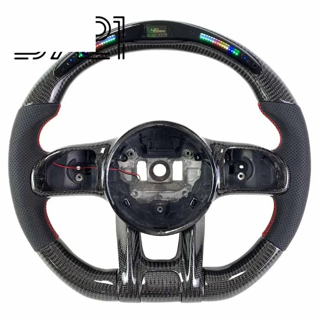 Mercedes-AMG LED Carbon Fiber & Leather Steering Wheel (2018–2021)