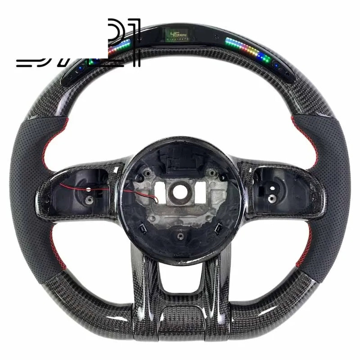 Mercedes-AMG LED Carbon Fiber & Leather Steering Wheel (2018–2021)