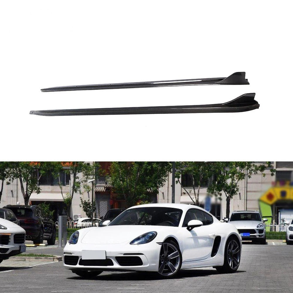 Porsche 718 Cayman / Boxster (982) Carbon Fiber Side Skirt Extensions