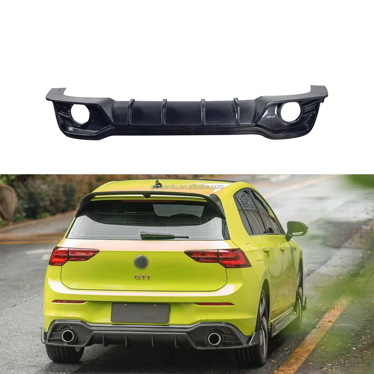 Volkswagen Golf GTI (Mk8) Carbon Fiber Rear Diffuser